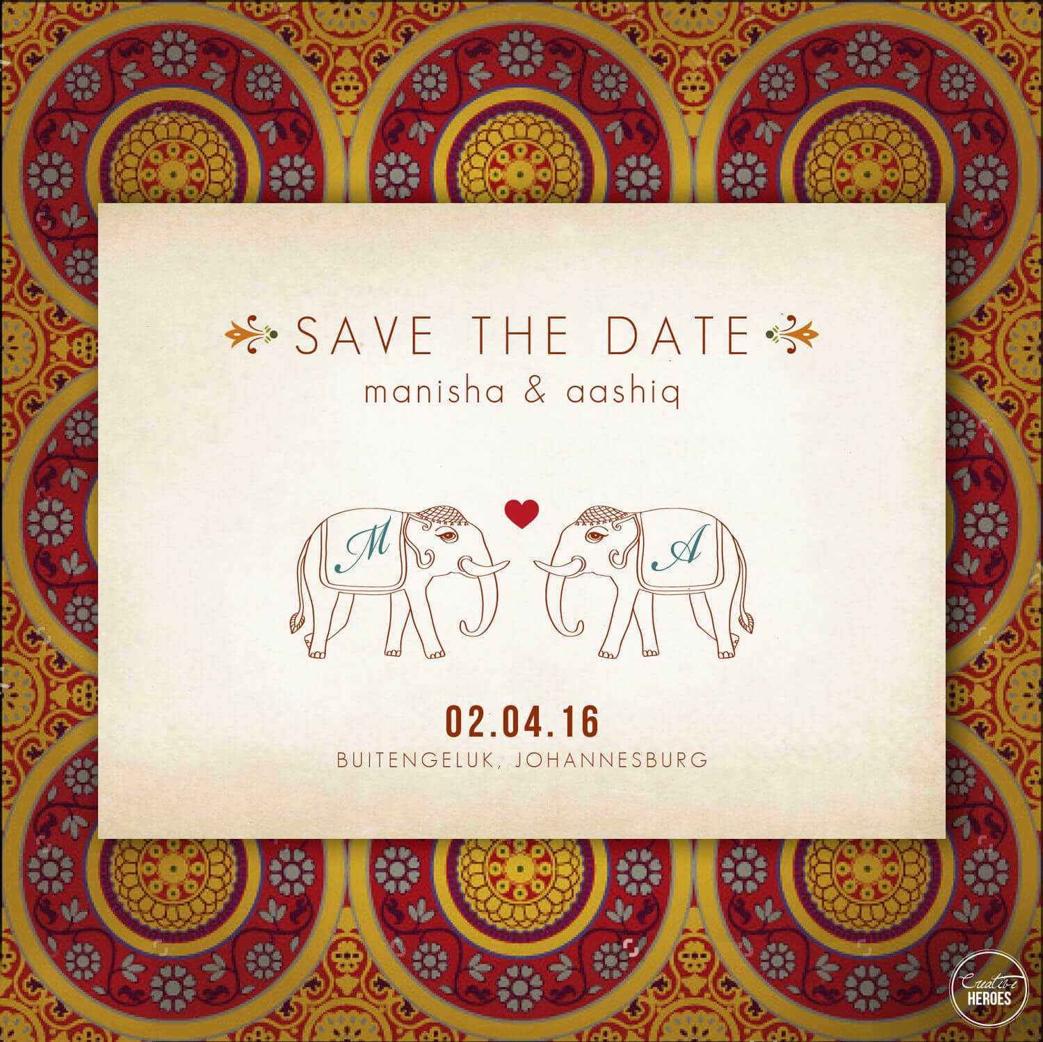 Indian Save The Date | Creative Heroes (Save The Dates In Indian Wedding Cards Design Templates