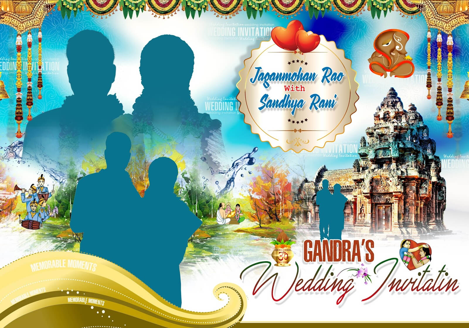 Indian Wedding Banners Psd Template Free Downloads | Naveengfx Throughout Wedding Banner Design Templates