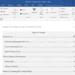 Inserting A Table Of Contents In An Apa Formatted Paper For Microsoft Word Table Of Contents Template