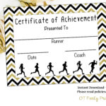 Instant Download – Cross Country Certificate – Track And Field – Running  Certificate – Jog A Thon Printable – Running Achievement With Track And Field Certificate Templates Free