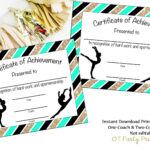 Instant Download – Gymnastics Award – Gymnastics Certificate – Printable  Gymnastics Award – Sports Achievement – You Print – Gymnastics Meet Intended For Gymnastics Certificate Template
