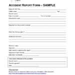 Insurance Incident Report Template Injury Work Form Stock With Insurance Incident Report Template