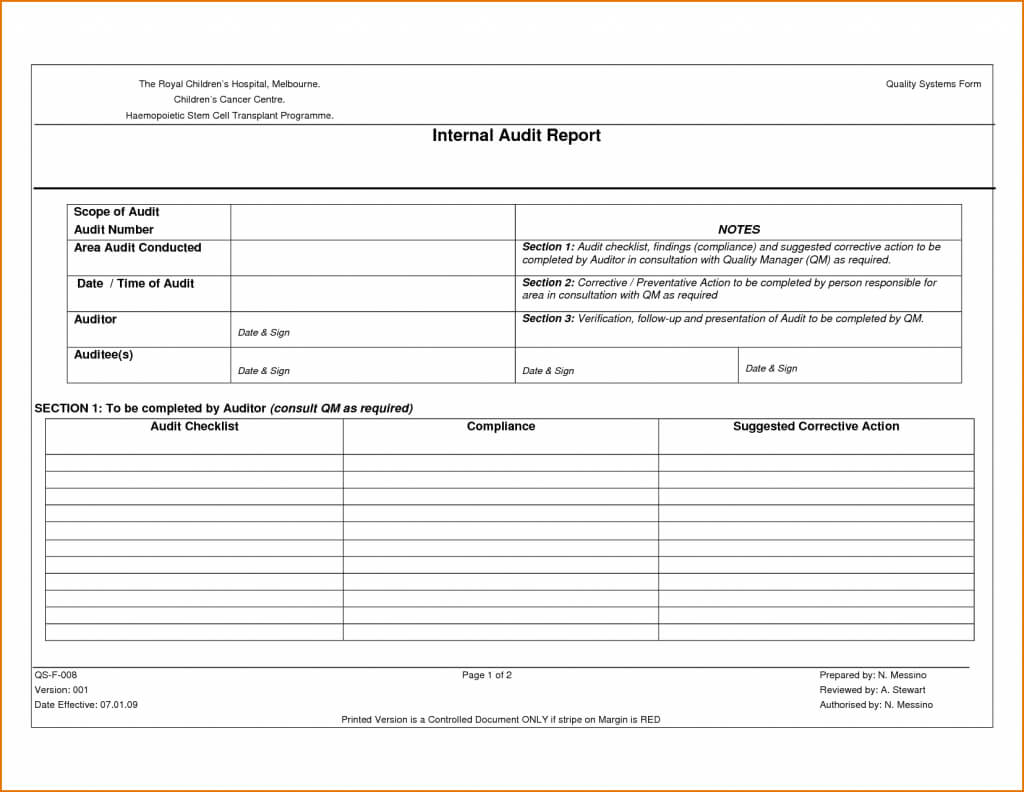 Internal Audit Report Sample Ppt In Word India Format Pertaining To It Audit Report Template Word