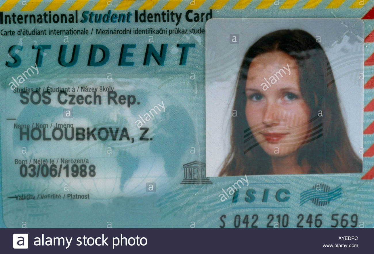 International Student Card Stock Photos & International Throughout Isic Card Template