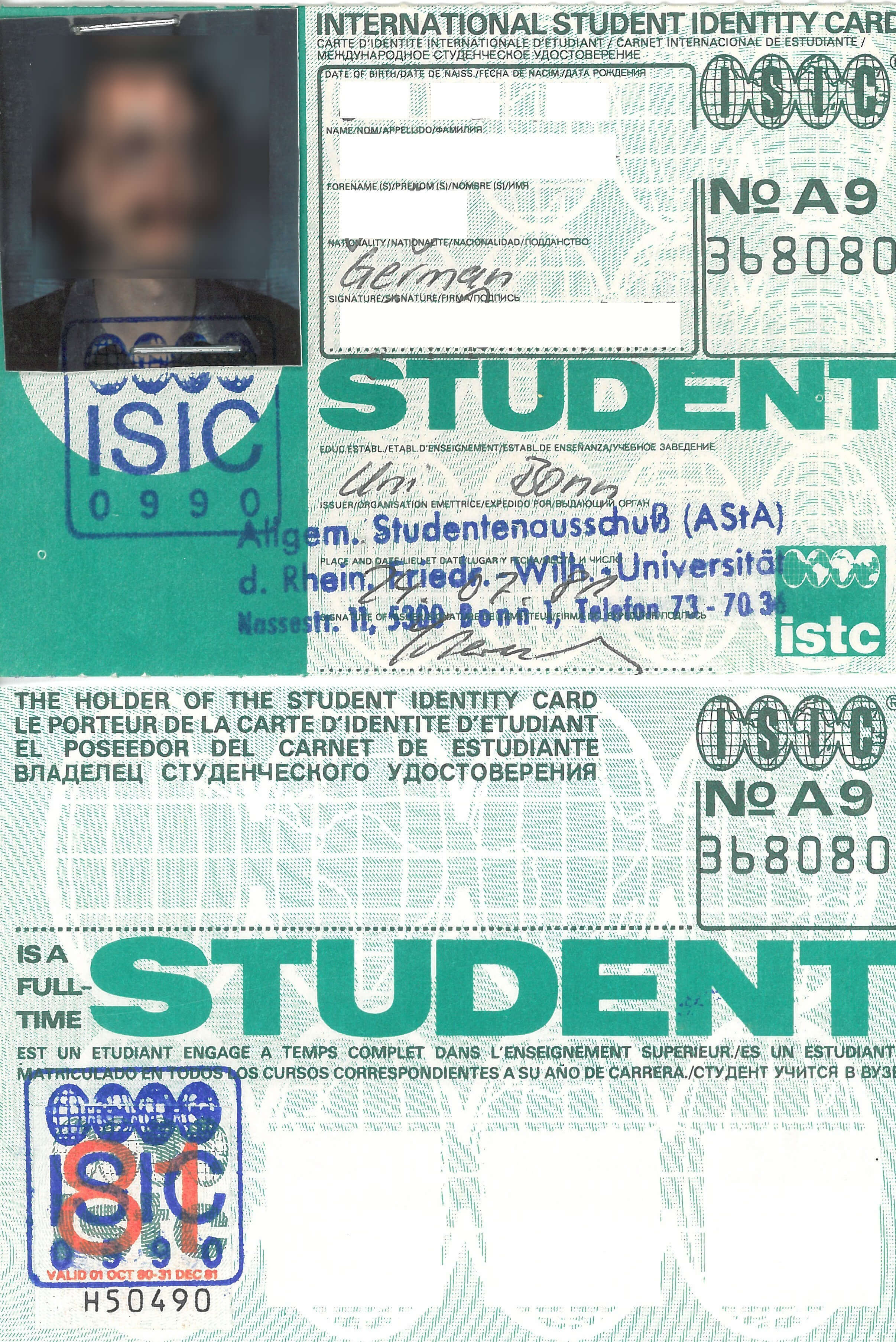 International Student Identity Card – Wikiwand With Regard To Isic Card Template