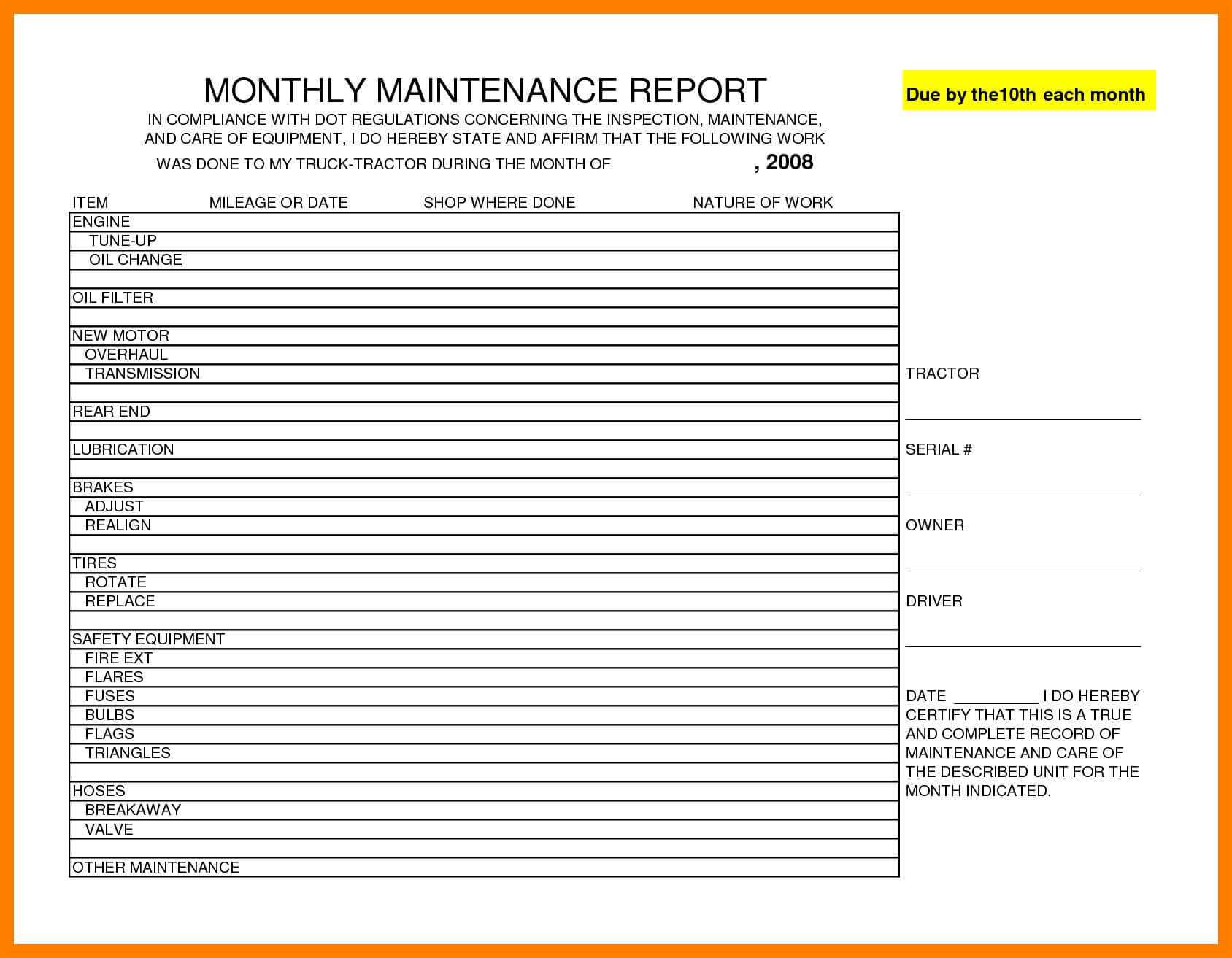 Investigation Report Example | Glendale Community Inside Ohs Monthly Report Template