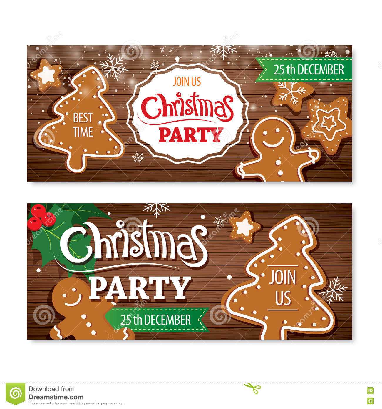 Invitation Merry Christmas Banner And Card Design Template Regarding Merry Christmas Banner Template