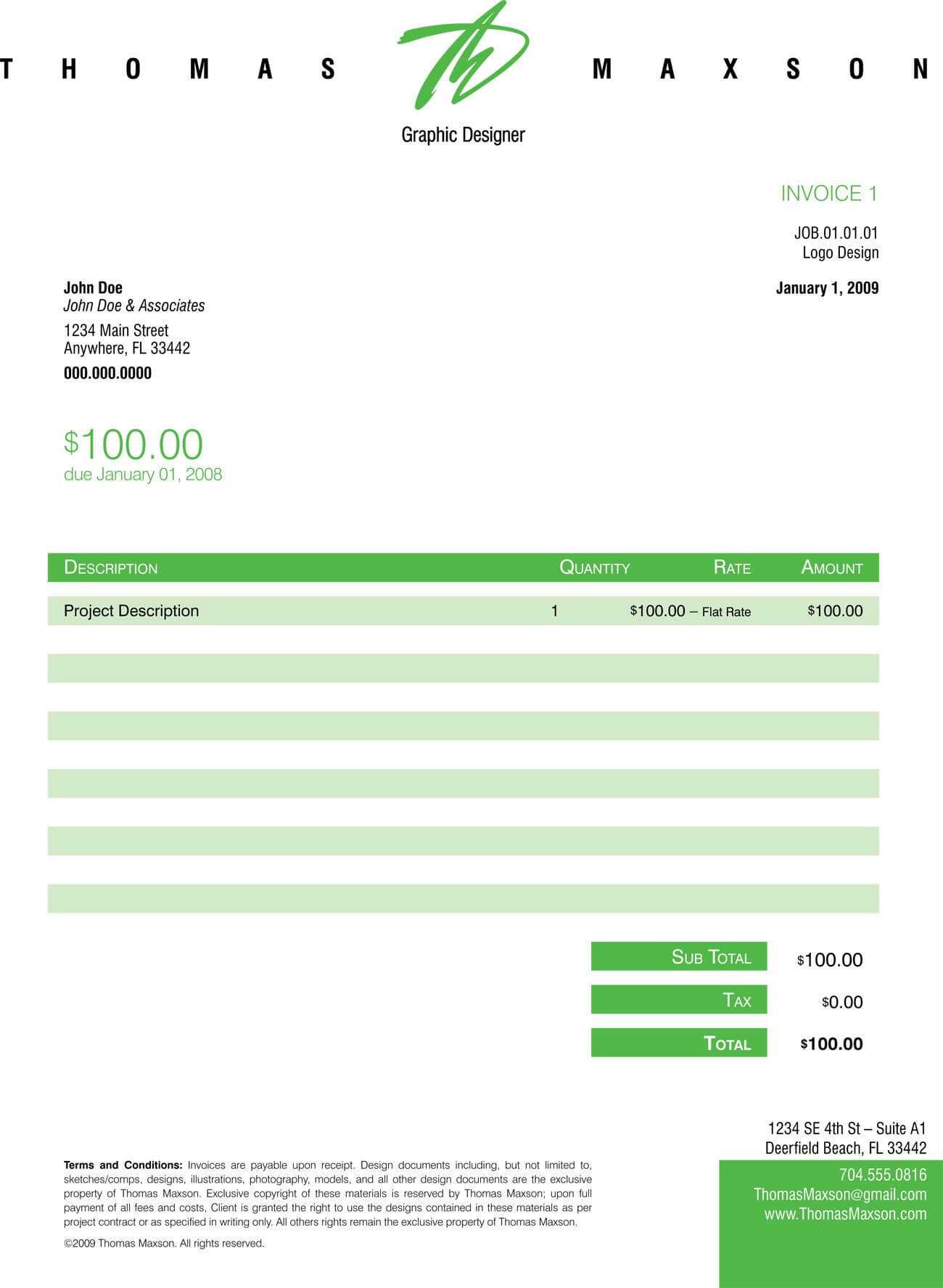 Invoice Like A Pro: Design Examples And Best Practices Inside Web Design Invoice Template Word