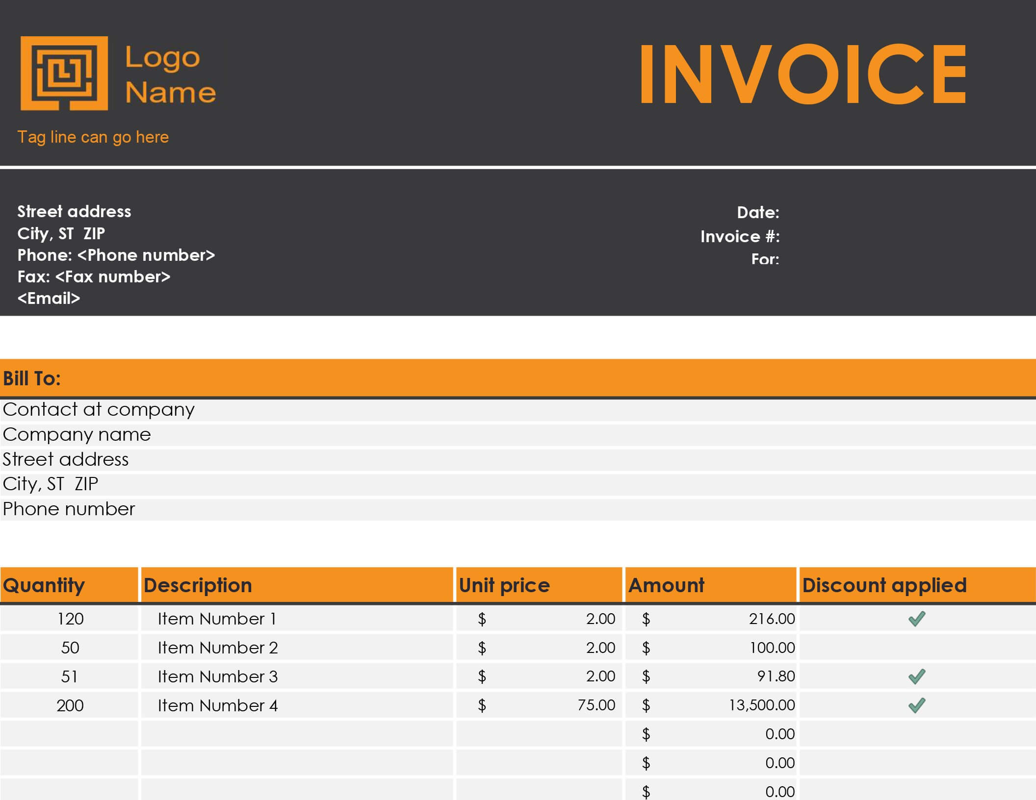 Invoices – Office With Commercial Invoice Template Word Doc
