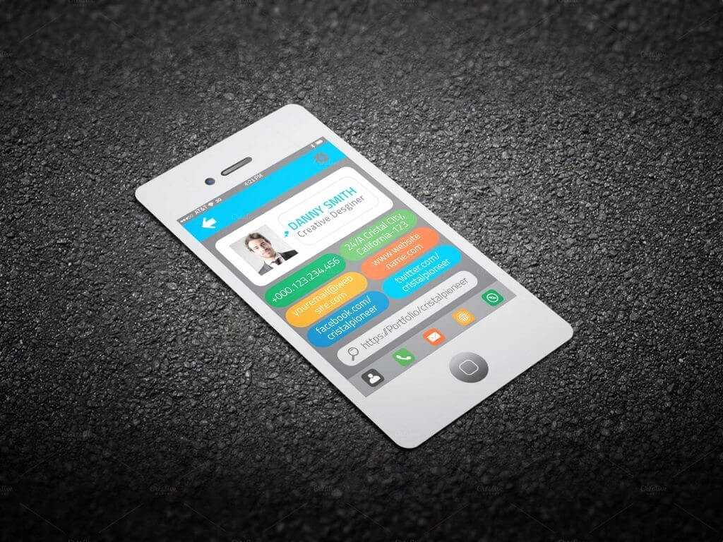 Iphone Business Card Template – Giancarlosopofo Inside Iphone Business Card Template