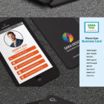 Iphone Stylish Business Card Templates Psd | Business Card For Iphone Business Card Template