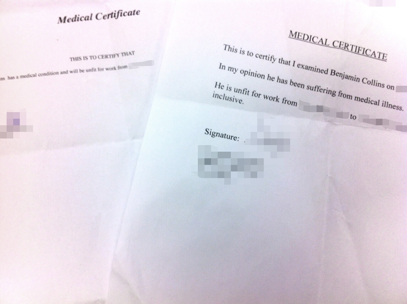 It Was Really Easy To Get A Note From Three Doctors Even With Regard To Australian Doctors Certificate Template