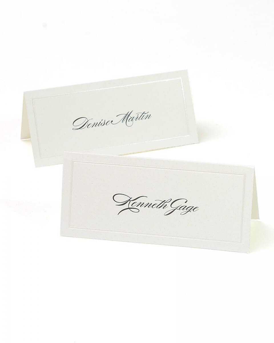 Ivory Pearl Border Printable Place Cards Throughout Gartner Studios Place Cards Template