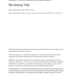 Jannaf Workshop Final Report Template In Section 7 Report Template