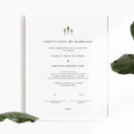 Jenna – Rustic Pine Marriage Certificate Template, Marriage Certificate  Printable, Printable Wedding Vows, Wedding Certificate Keepsake Within Certificate Of Marriage Template
