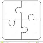 Jigsaw Puzzle Blank 2X2, Four Pieces Stock Illustration With Regard To Blank Jigsaw Piece Template