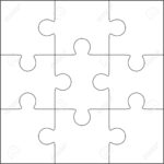 Jigsaw Puzzle Vector, Blank Simple Template 3X3 Throughout Blank Jigsaw Piece Template