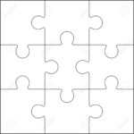 Jigsaw Puzzle Vector, Blank Simple Template 3X3 Throughout Blank Jigsaw Piece Template