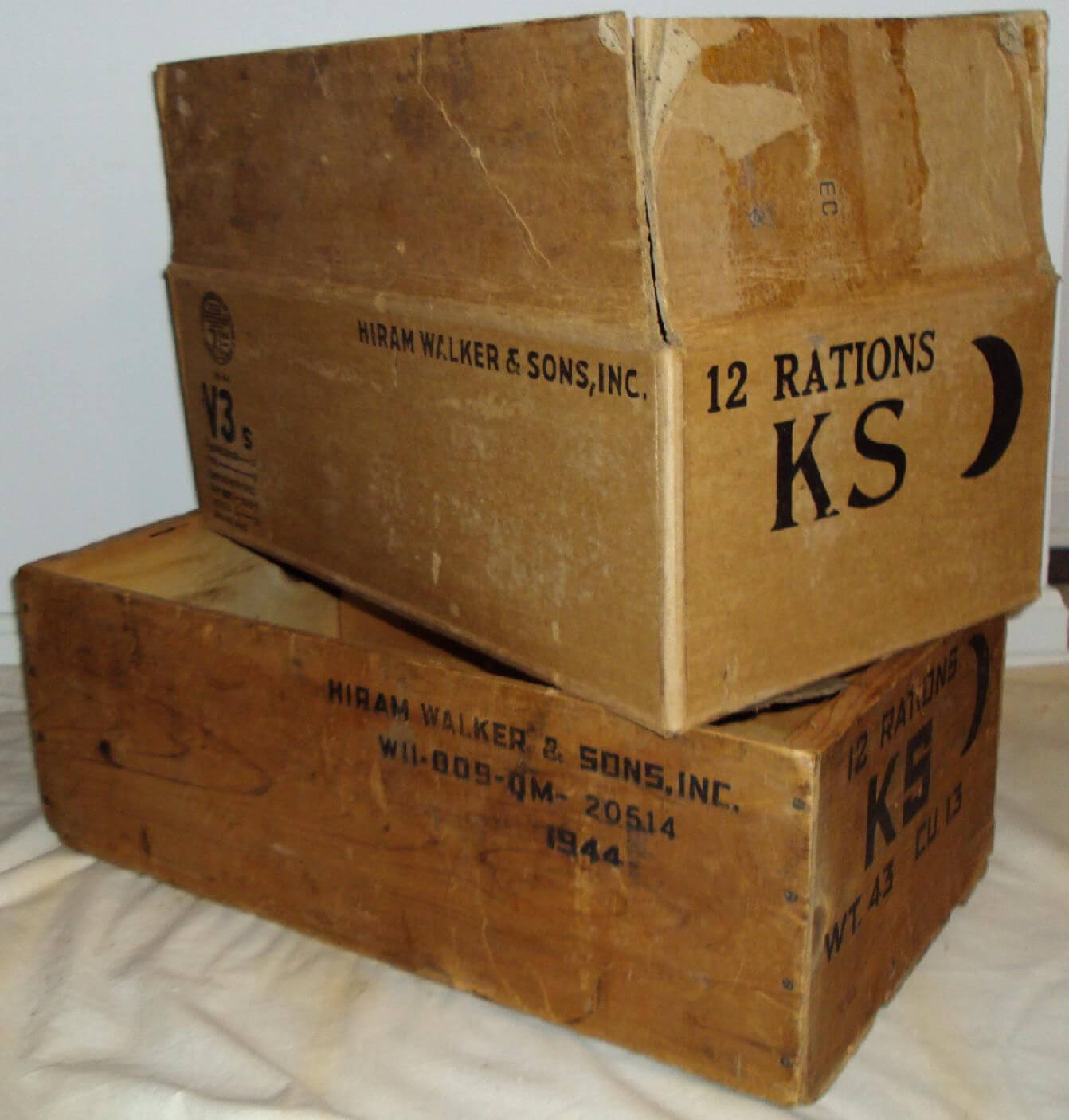 K Ration Crate With Original Carboard Box | Usmc Field C&k With Usmc Meal Card Template