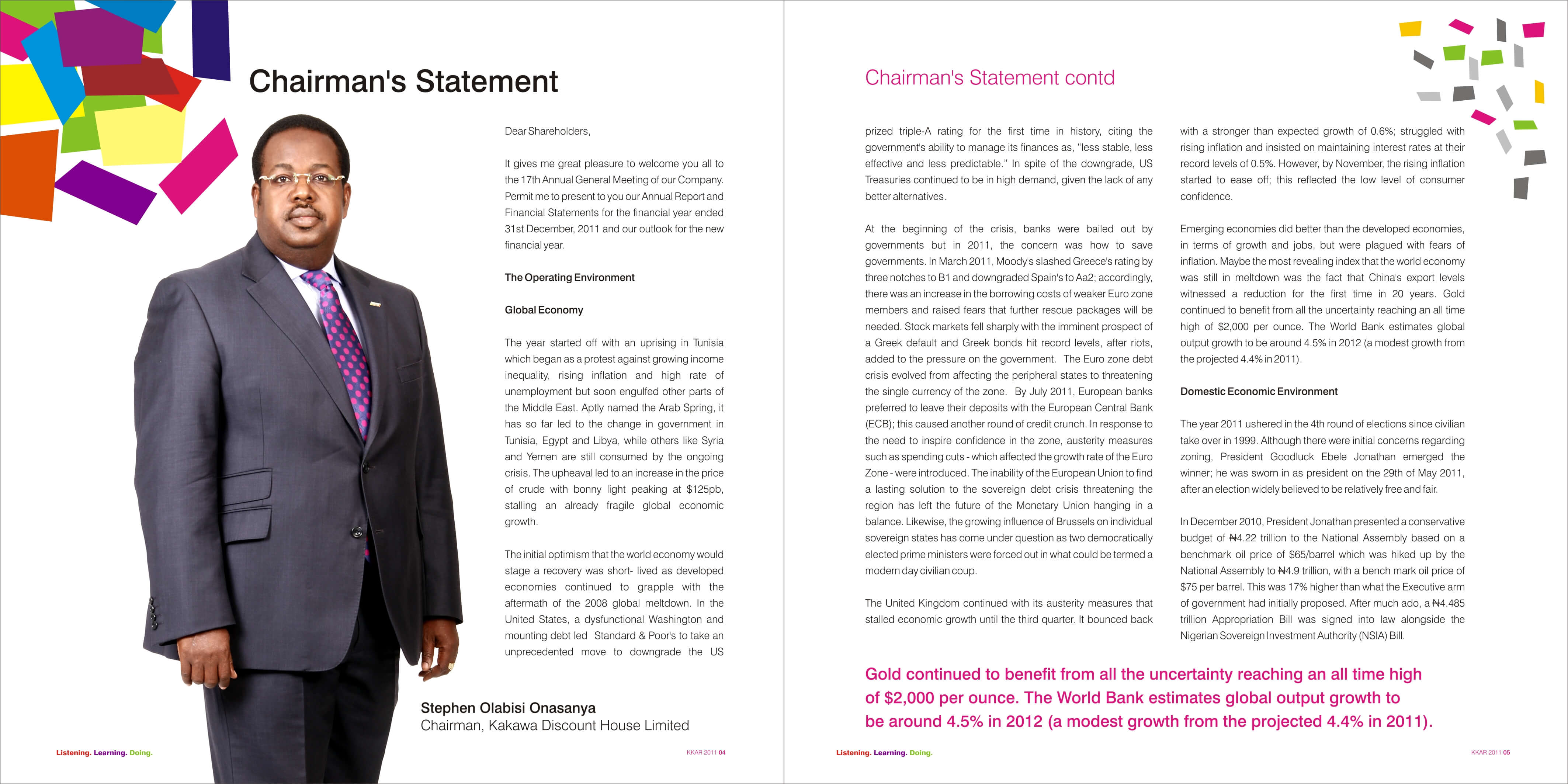 Kakawa | Alder Consulting Inside Chairman's Annual Report Template