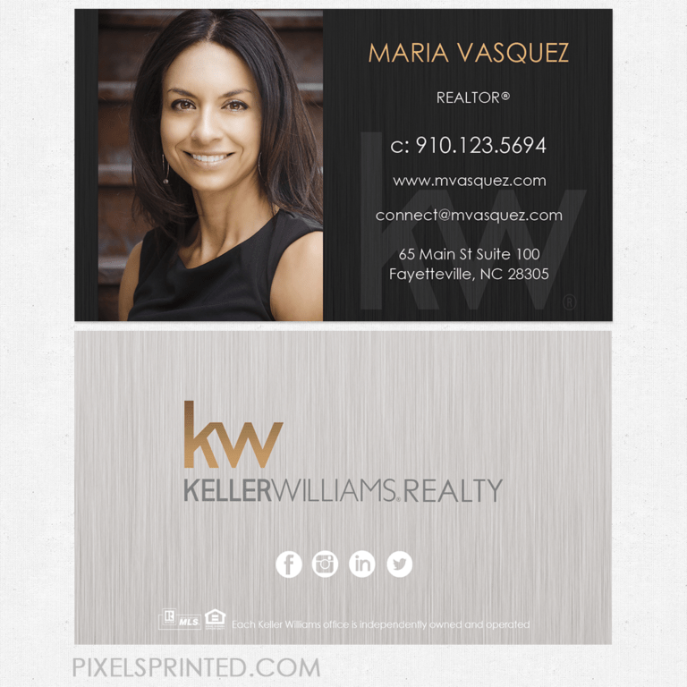 Keller Williams Business Cards Real Estate Stuff Real Regarding