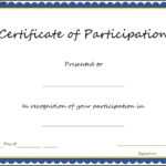 Key Components To Include On Certificate Of Participation regarding Certificate Of Participation Template Doc