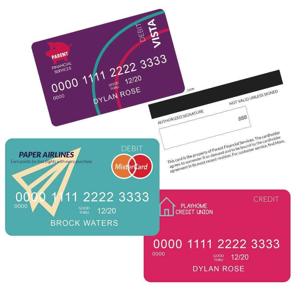 Kids Credit Cards | Event Planning | Kids Cards, Pretend Regarding Credit Card Template For Kids