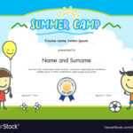 Kids Summer Camp Certificate Document Template Pertaining To Summer Camp Certificate Template