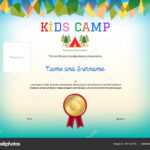 Kids Summer Camp Diploma Or Certificate Template Award Intended For Summer Camp Certificate Template