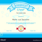 Kids Summer Camp Document Certificate Template With Summer Camp Certificate Template