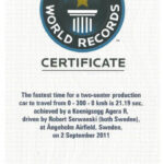 Koenigsegg Agera R Guiness World Record Certificate 30.11 For Guinness World Record Certificate Template