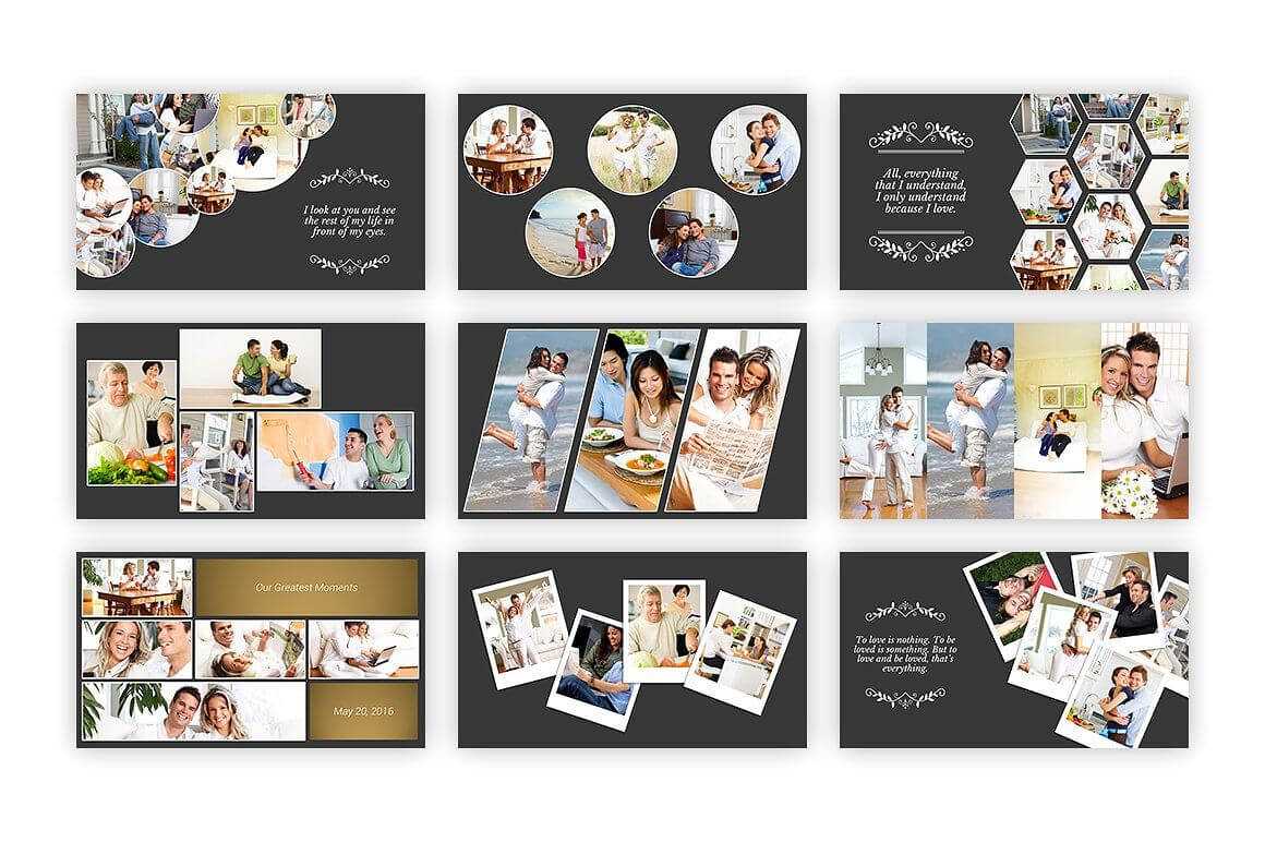 Kolase – Powerpoint Template #collage#perfect#album#family With Regard To Powerpoint Photo Album Template