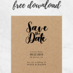 Kraft Black Wedding Save The Date Template In 2019 | Diy Within Save The Date Template Word