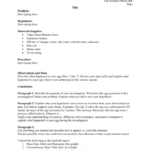 Lab Report Template Inside Lab Report Conclusion Template