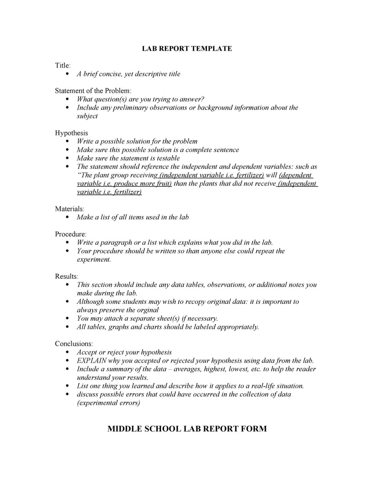 Lab Report Template – Ma Science Education Mase – Studocu In Lab Report Template Middle School