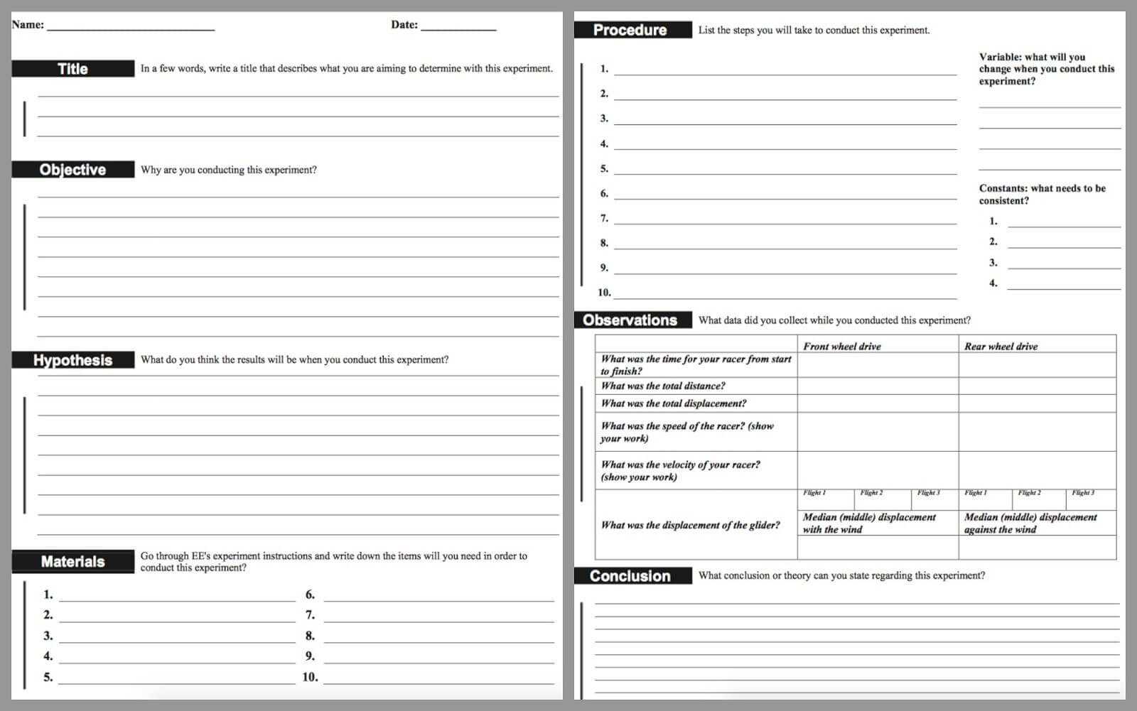 Lab Report Template Middle School - Google Search. For In Lab Report Template Middle School