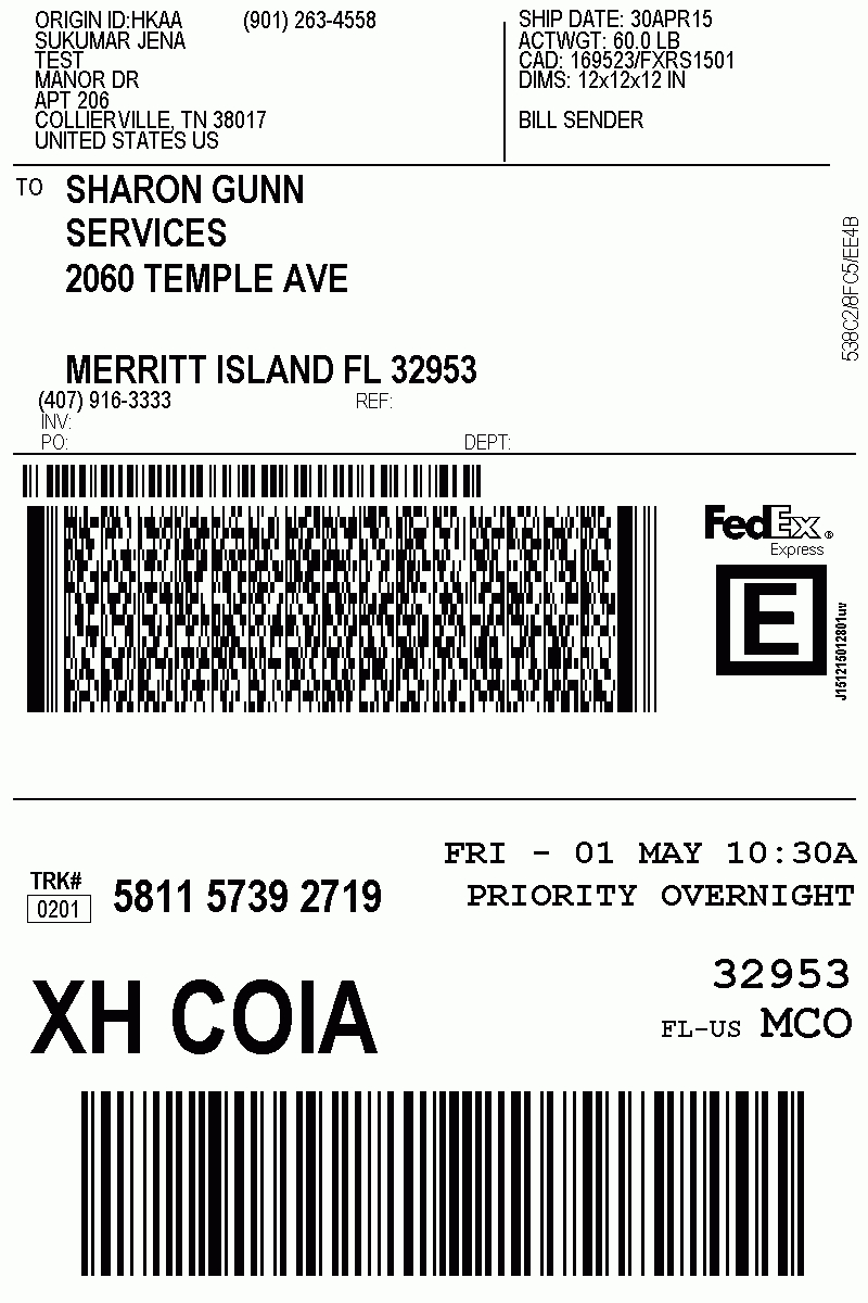 Label And Form Transactions Global Pertaining To Fedex Label Template Word