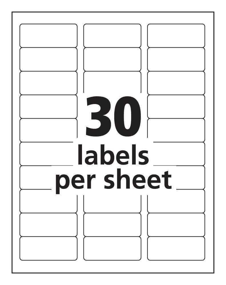 Label Templates 30 Per Sheet – Hizir.kaptanband.co With Regard To Label Template 21 Per Sheet Word