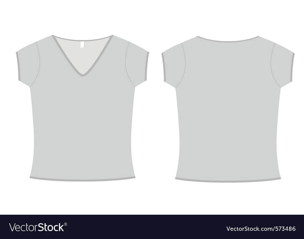 Ladies Vneck Tshirt Template Intended For Blank V Neck T Shirt Template
