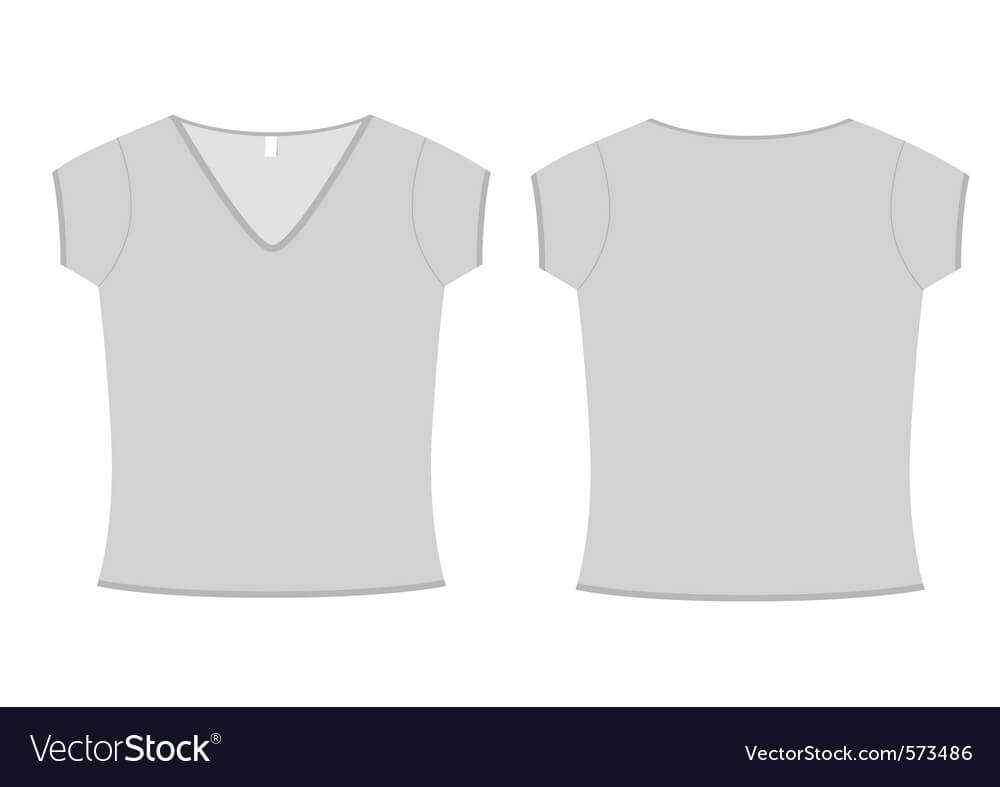 Ladies Vneck Tshirt Template Intended For Blank V Neck T Shirt Template