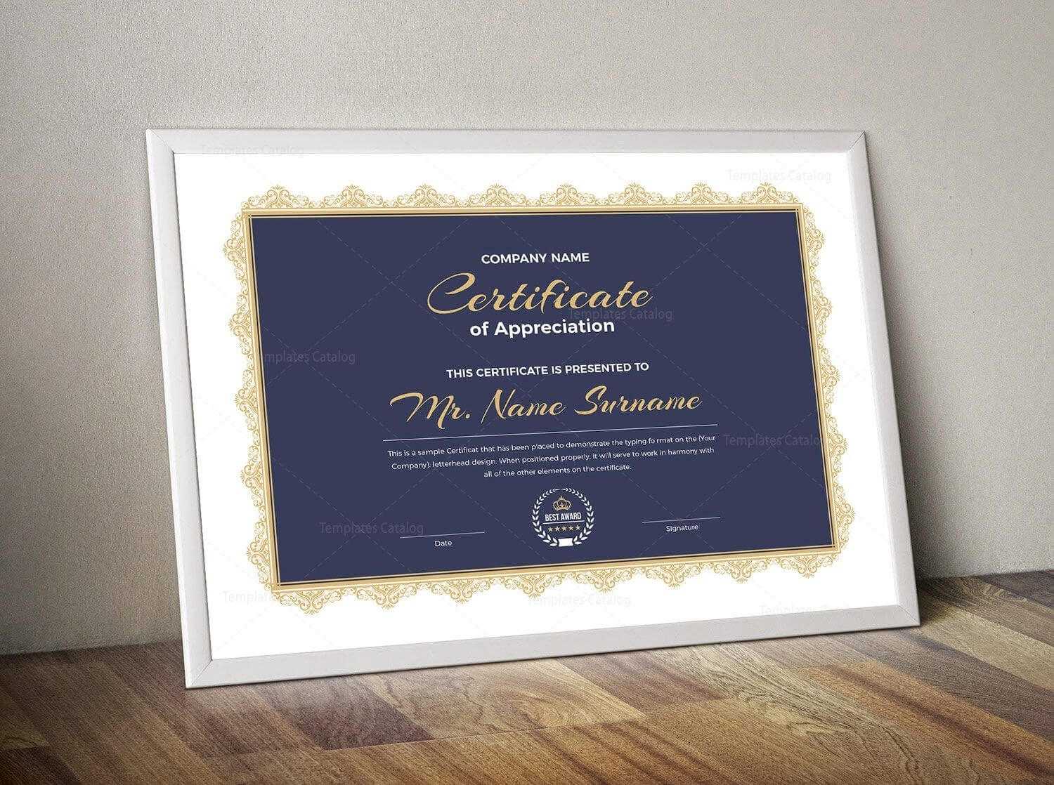 Landscape Certificate Template 000327 | Certificates With Landscape Certificate Templates