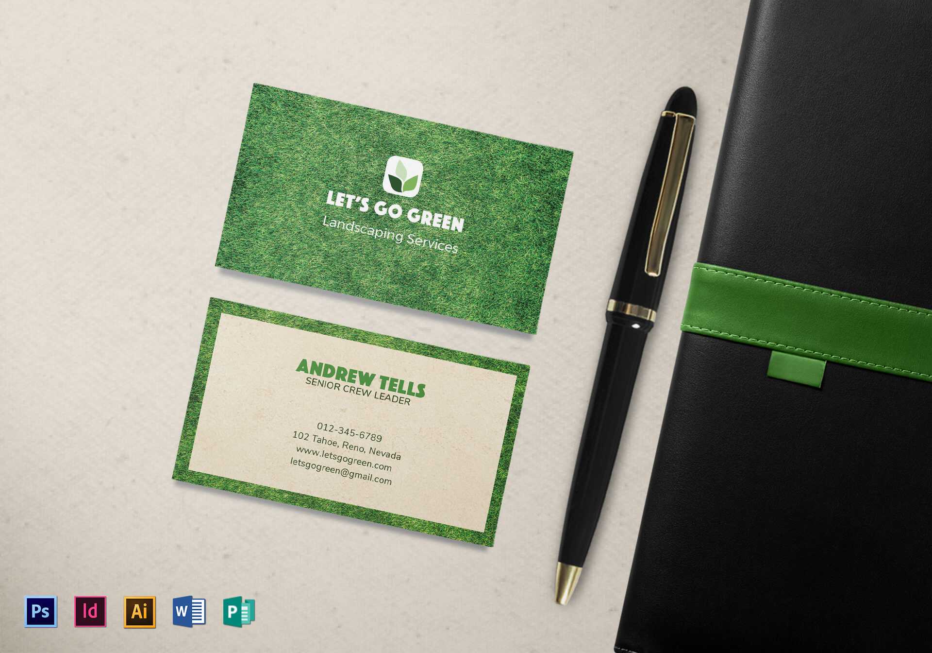 Landscaping Business Card Template With Regard To Landscaping Business Card Template