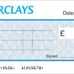 Large Blank Barclays Bank Cheque For Charity / Presentation Inside Large Blank Cheque Template