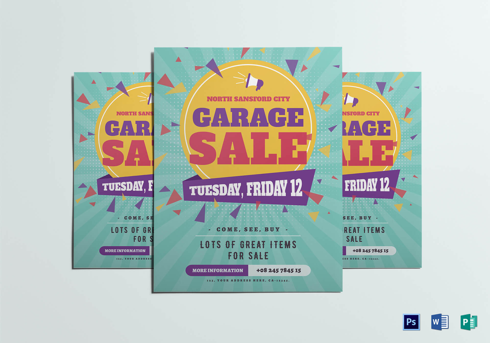Large Garage Sale Flyer Template For Yard Sale Flyer Template Word