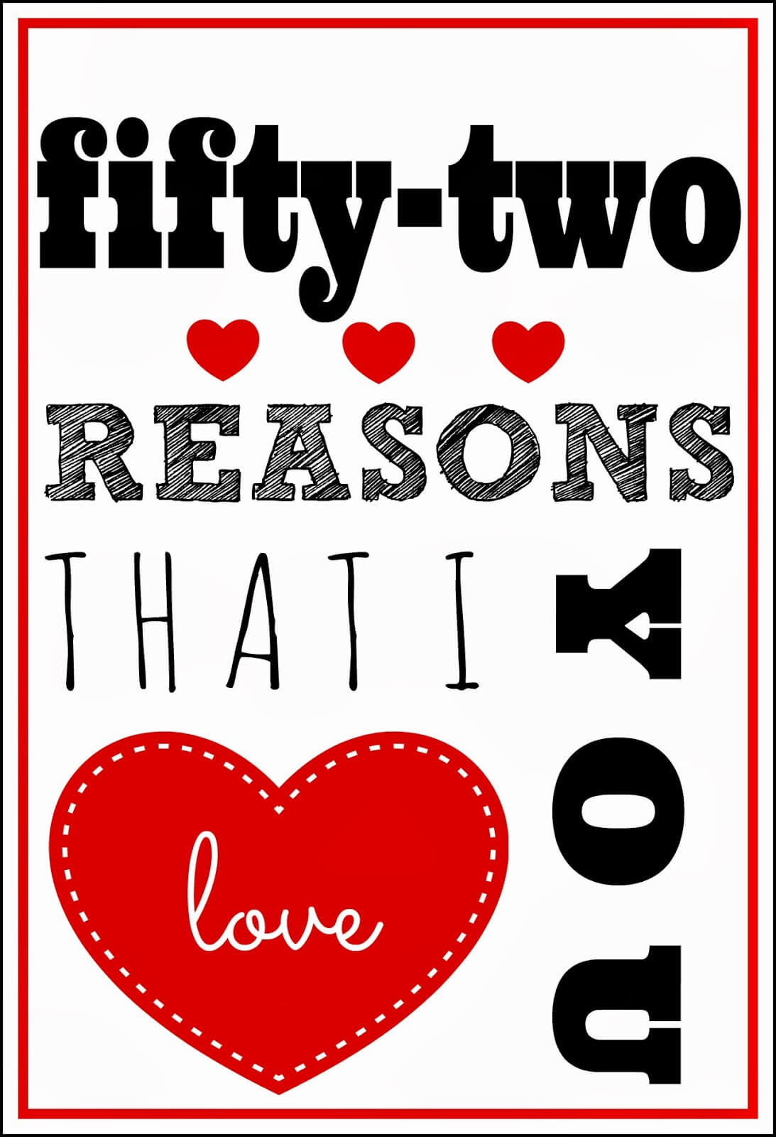 Larissa Another Day: 52 Reasons I Love You Printable (A Intended For 52 Reasons Why I Love You Cards Templates