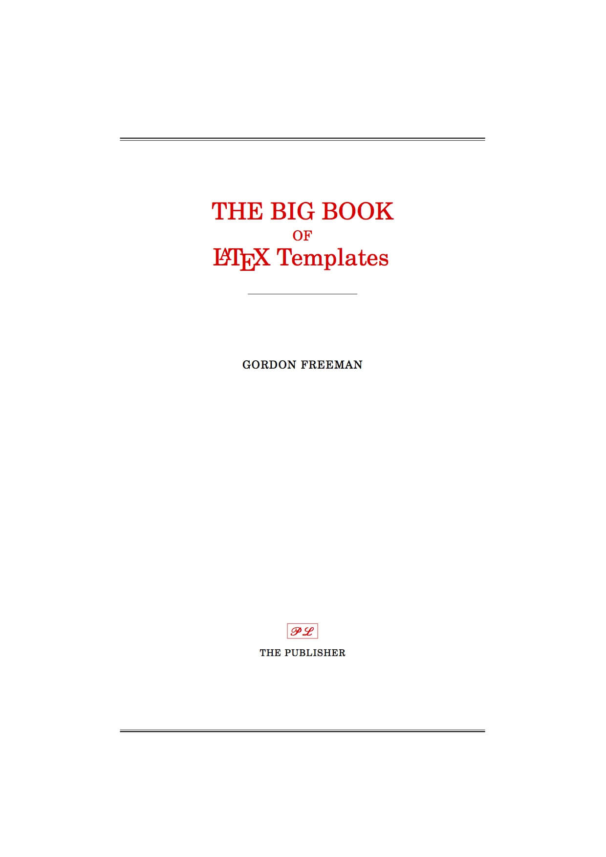 Latex Templates » Title Pages With Report Front Page Template