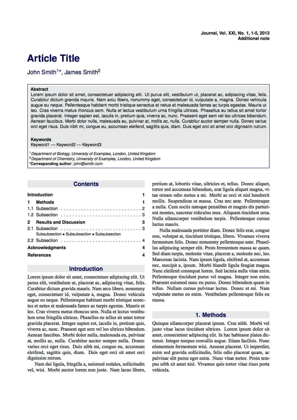 Latex Typesetting - Showcase Throughout Technical Report Template Latex