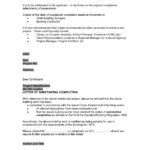 Letter Of Substantial Completion Template Examples | Letter in Certificate Of Substantial Completion Template