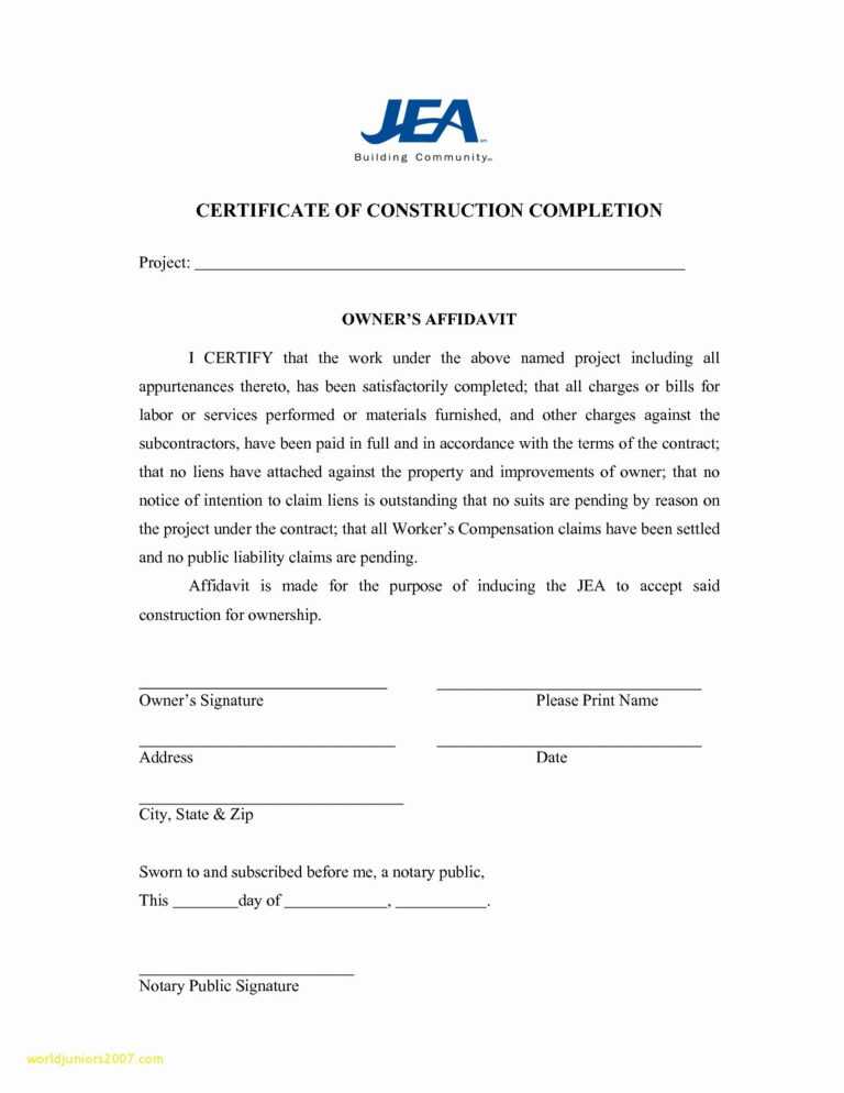 Practical Completion Certificate Template Jct – Atlantaauctionco.com
