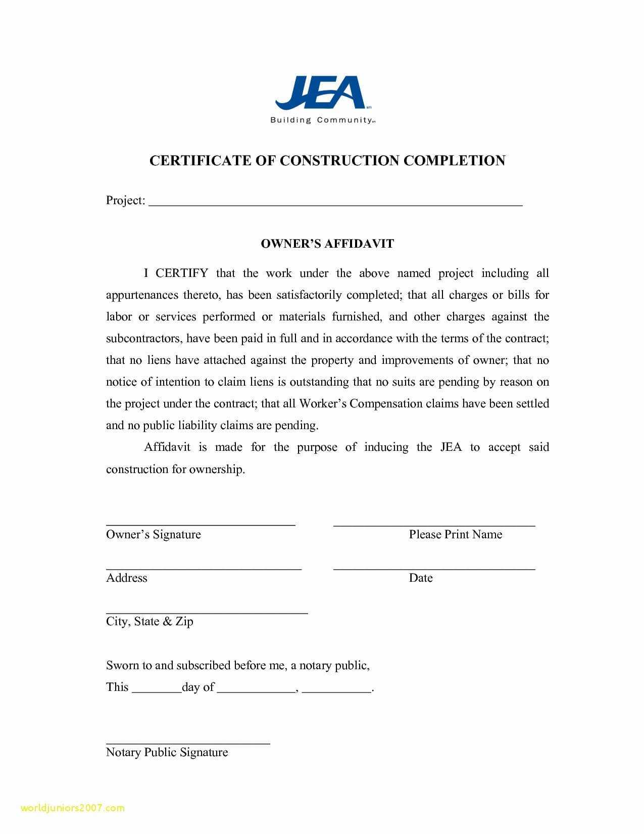 Letter Of Substantial Completion Template Examples | Letter With Regard To Practical Completion Certificate Template Jct